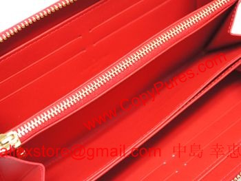 ルイヴィトン　LOUIS VUITTON　ヴィトン　財布　LV　ヴェルニ　ラウンドジップ長財布　ジッピーウォレット　ルージュグレナディン　M91732